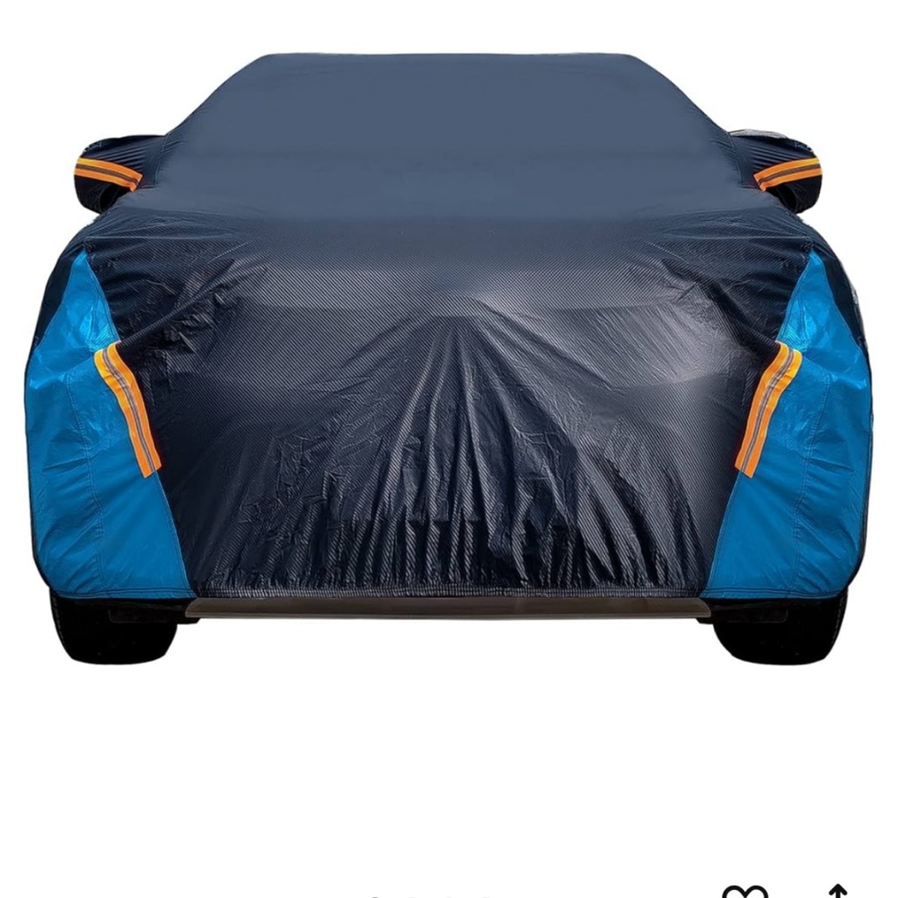 Blue and Orange Car Cover